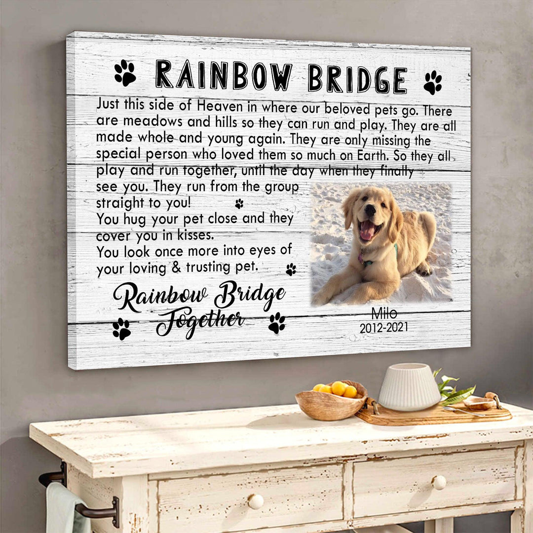 Rainbow Bridge - Dog Memorial Canvas