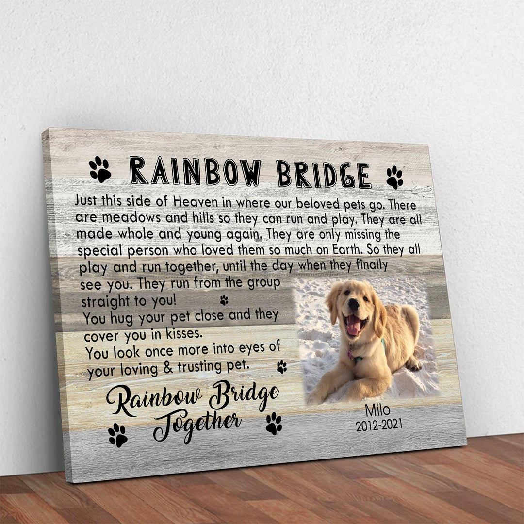 Rainbow Bridge - Dog Memorial Canvas