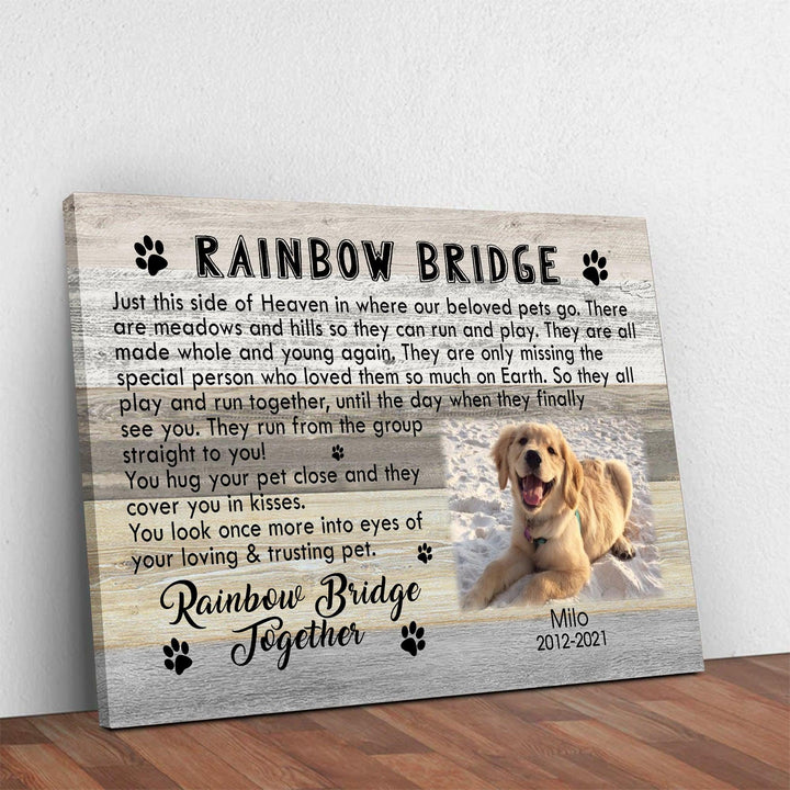 Rainbow Bridge - Dog Memorial Canvas