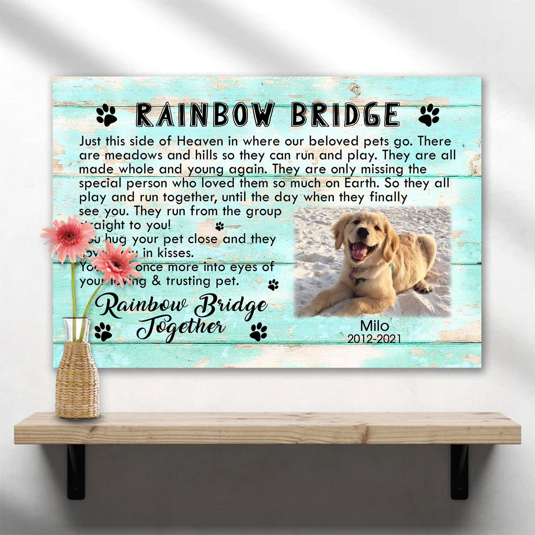Rainbow Bridge - Dog Memorial Canvas