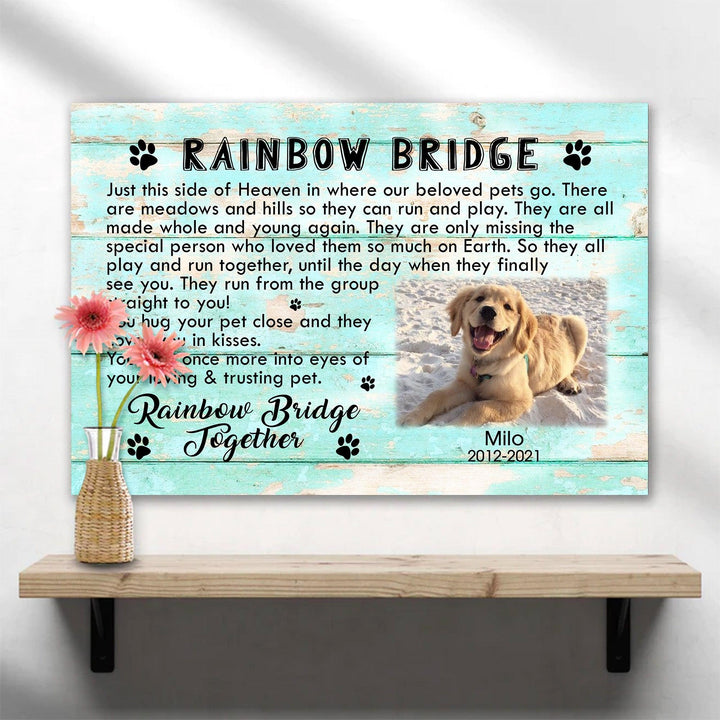 Rainbow Bridge - Dog Memorial Canvas