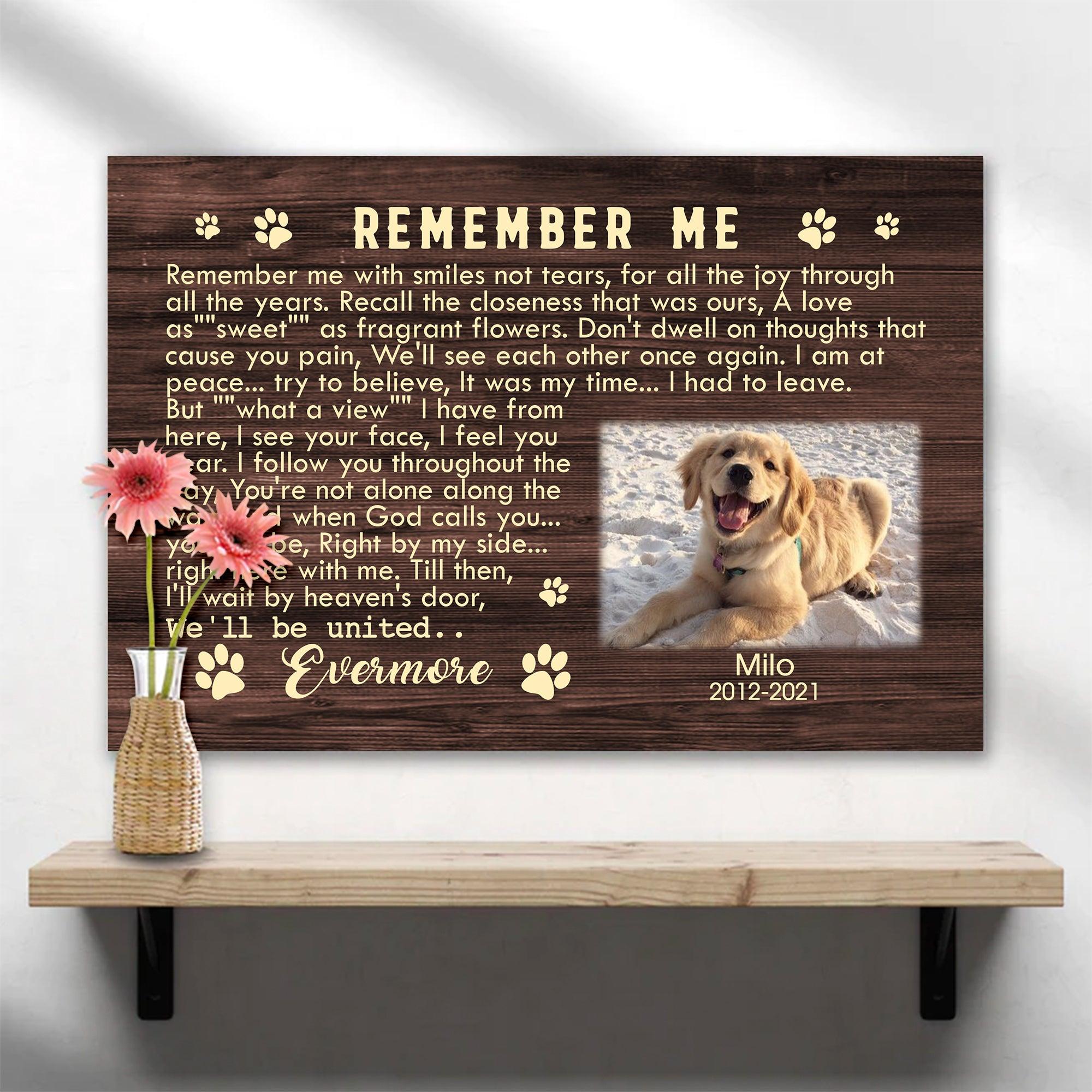 Dog Memorial Gift Wall Art When Tomorrow Starts Without Me -  Portugal