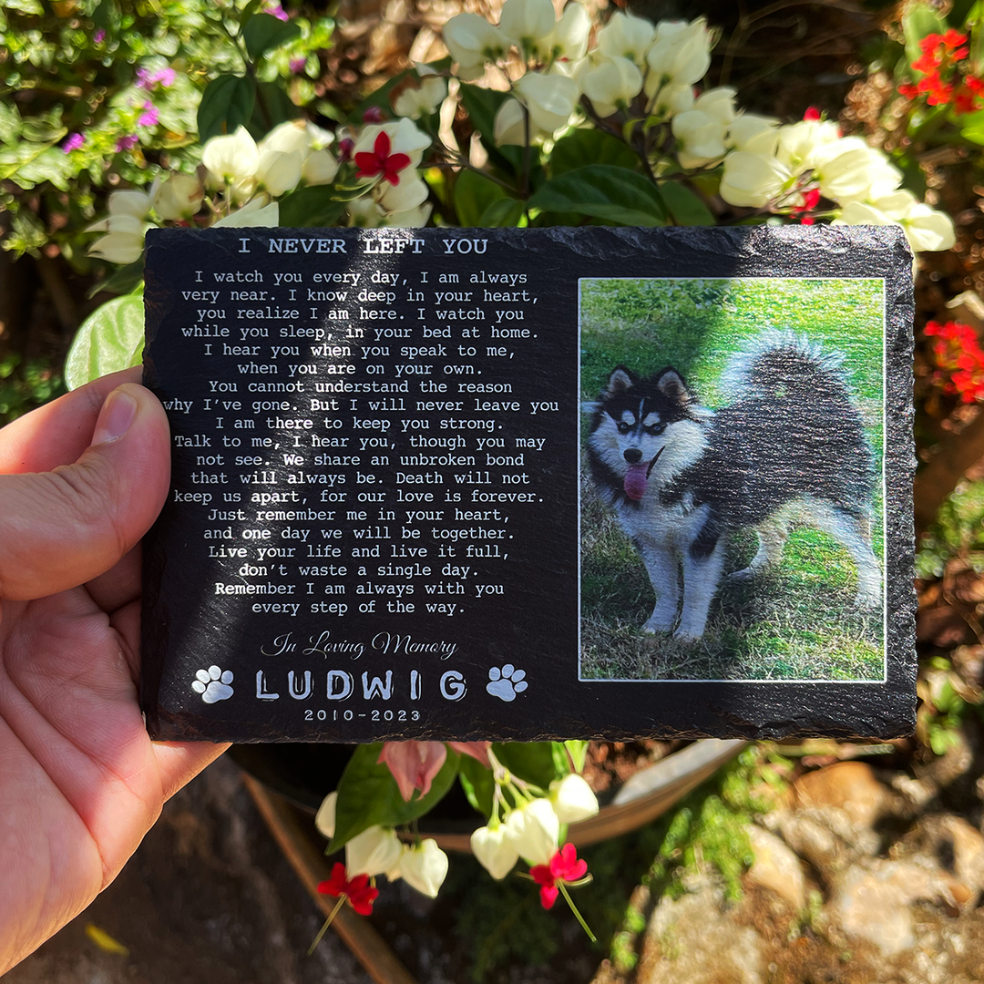I Never Left You Poem- Personalized Dog Memorial Stone