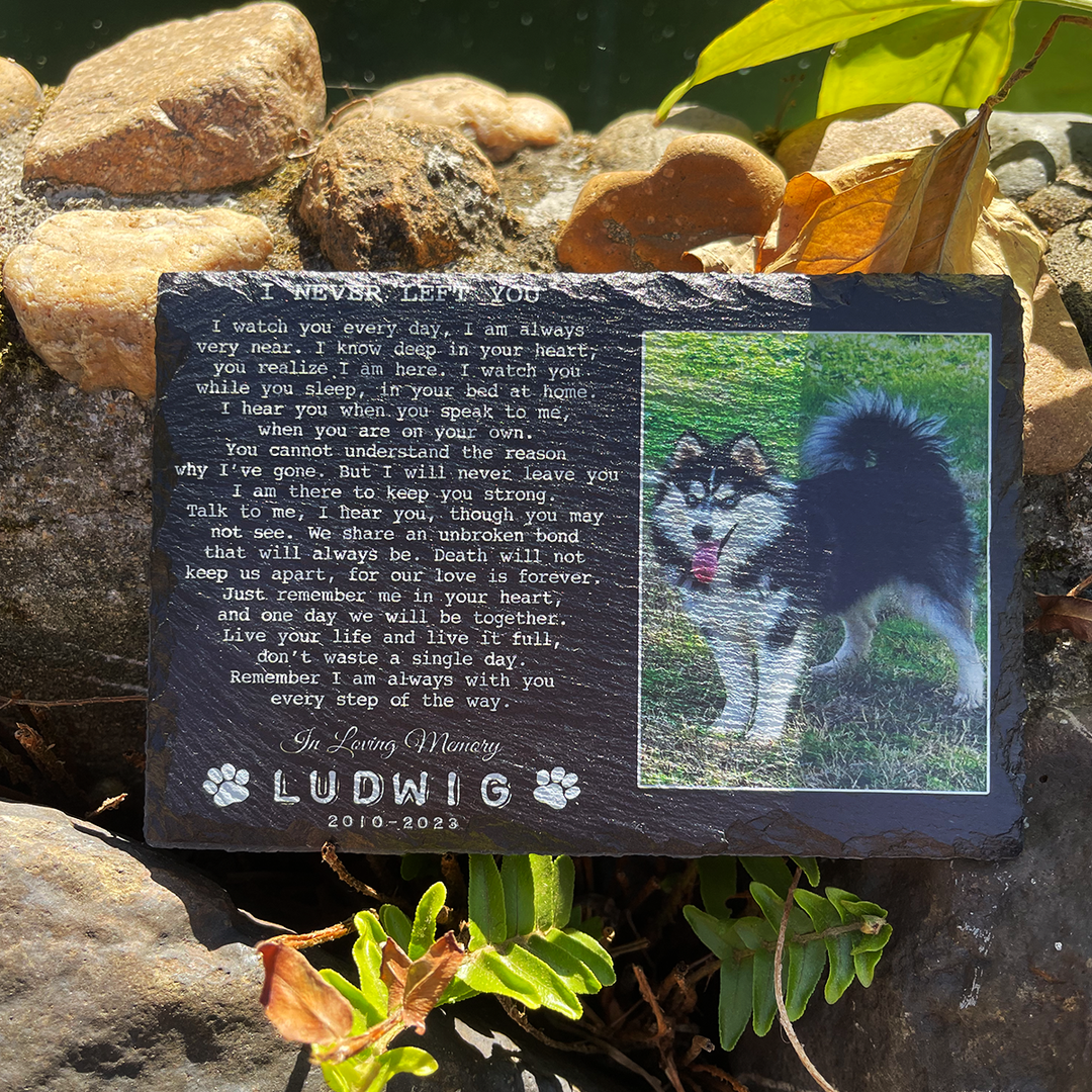 I Never Left You Poem- Personalized Dog Memorial Stone