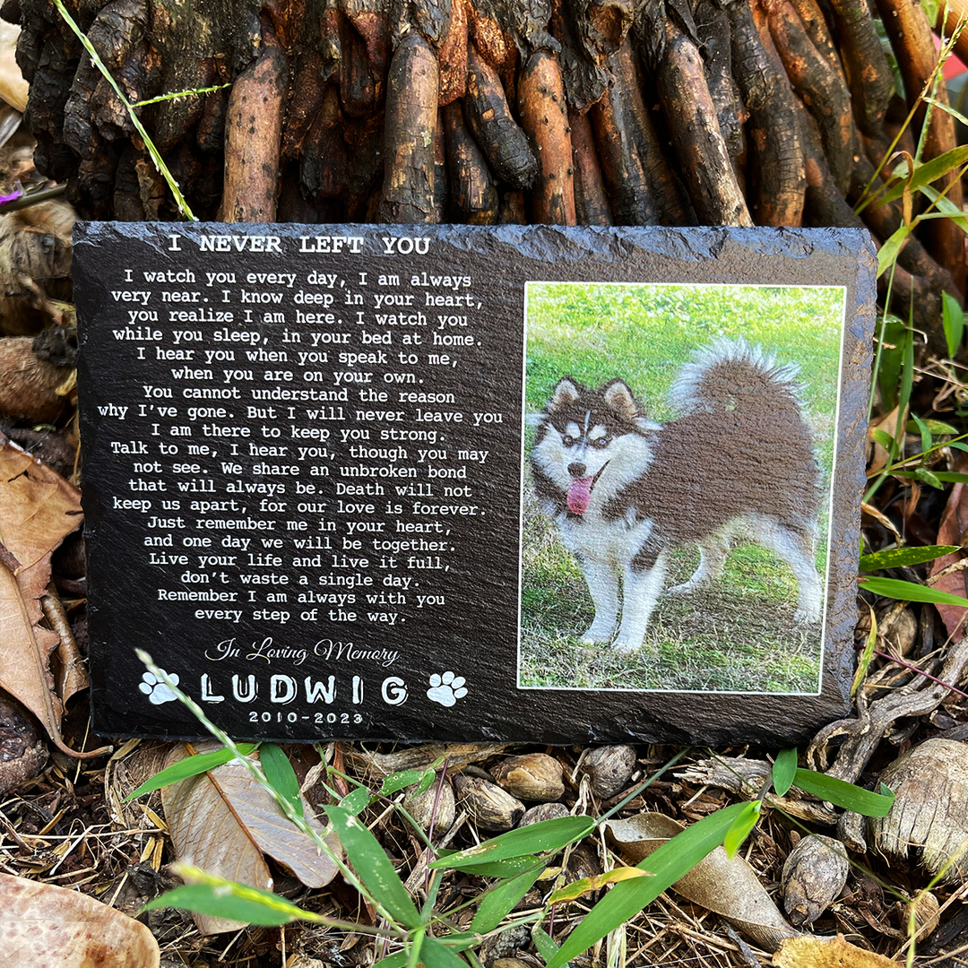 I Never Left You Poem- Personalized Dog Memorial Stone