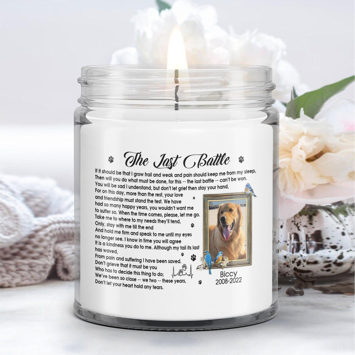 The Last Battle Poem - Personalized Dog Memory Candle