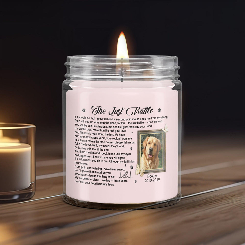 The Last Battle Poem - Personalized Dog Memory Candle