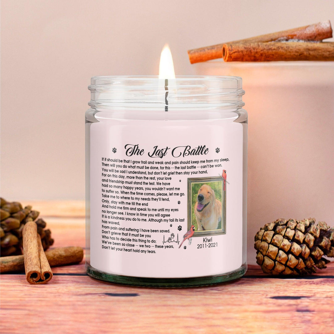 The Last Battle Poem - Personalized Dog Memory Candle