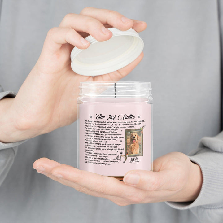 The Last Battle Poem - Personalized Dog Memory Candle