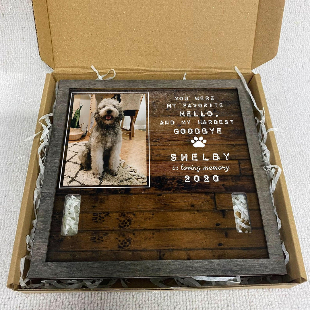 You Were My Favorite Hello, And My Hardest Goodbye Dog Collar Frame - Memorial Picture Frame