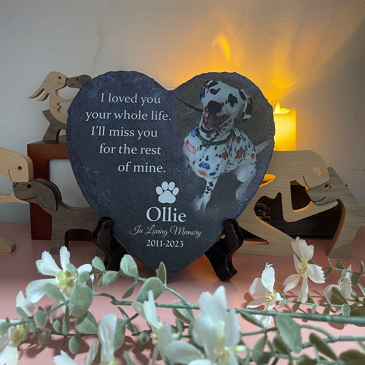 I Loved You Your Whole Life, I'll Miss You For The Rest of Mine - Personalized Dog Memorial Stone