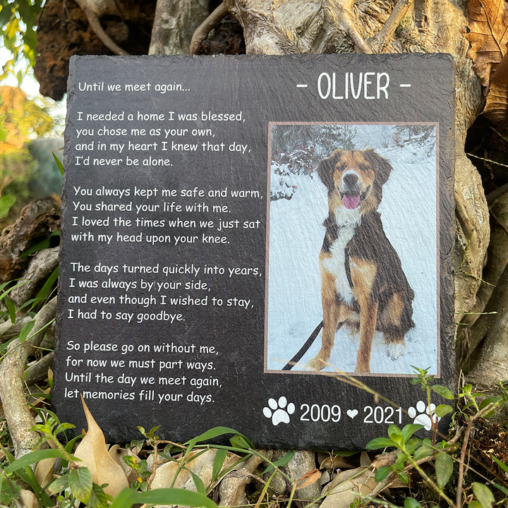 Until We Meet Again- Personalized Dog Memorial Stone