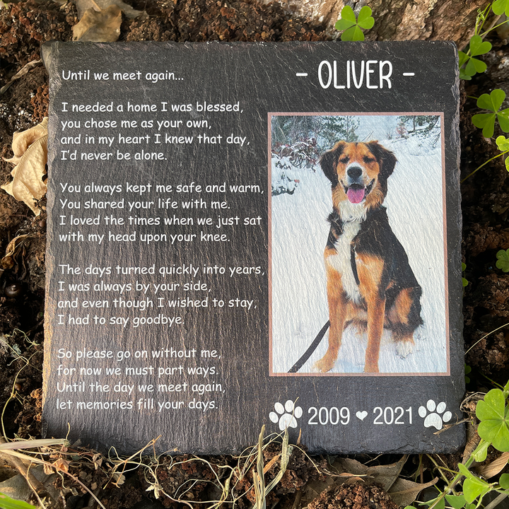 Until We Meet Again- Personalized Dog Memorial Stone