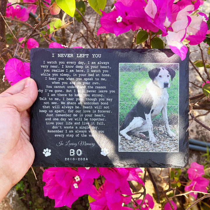 I Never Left You Poem- Personalized Dog Memorial Stone