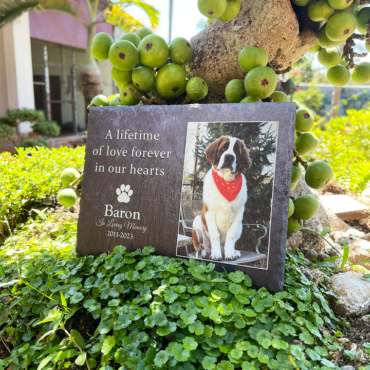 A Lifetime Of Love Forever In Our Hearts - Personalized Memorial Stone