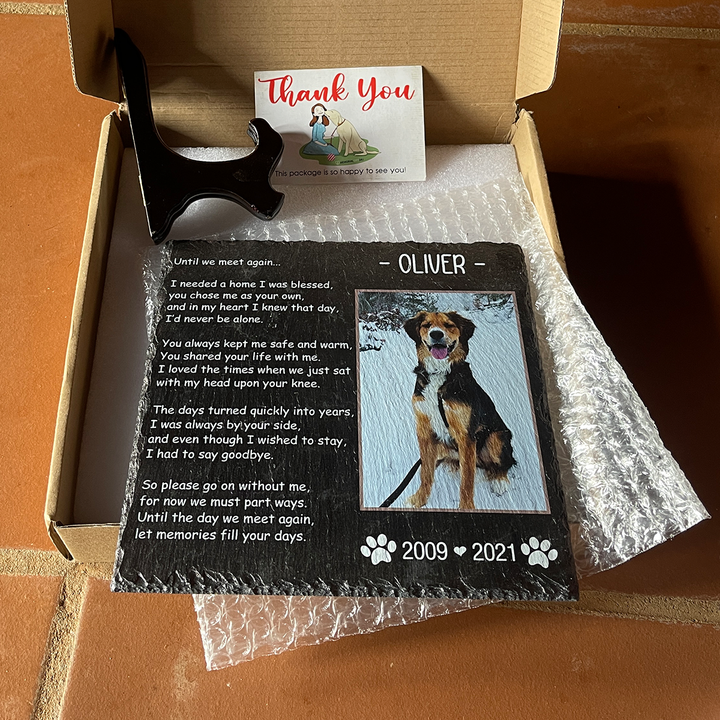 Until We Meet Again- Personalized Dog Memorial Stone