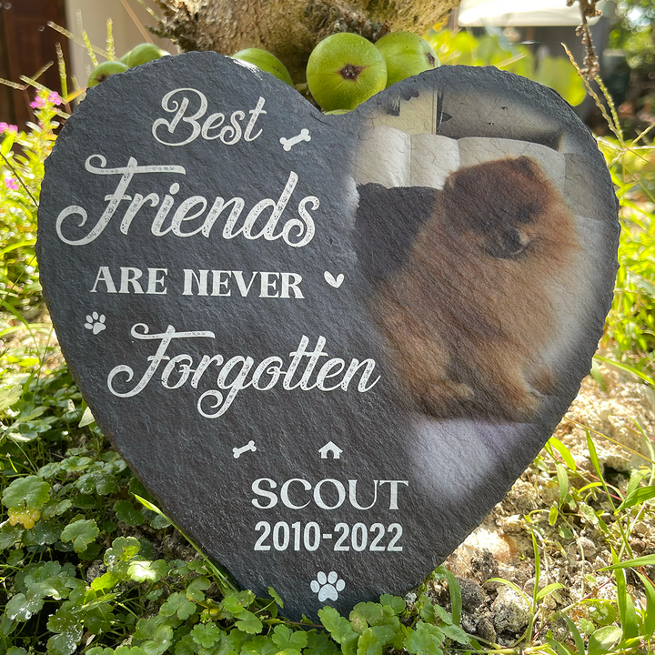 Best Friends Are Never Forgotten - Personalized Dog Memorial Stone