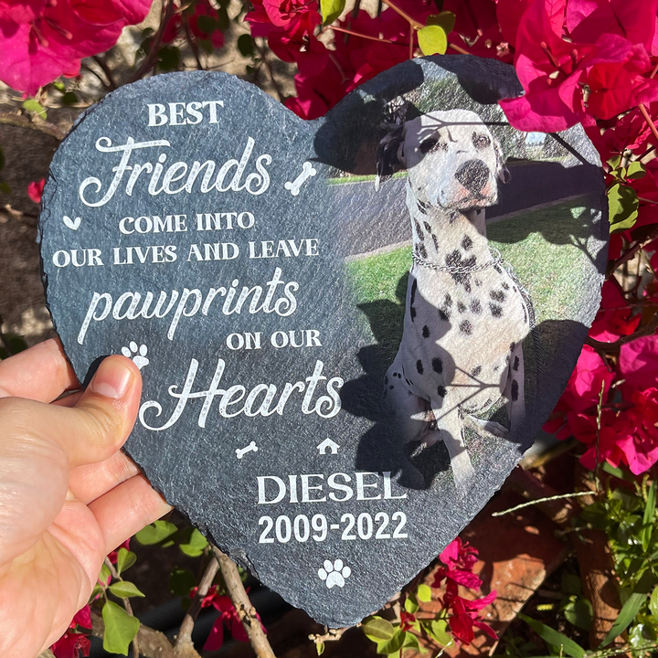 Best Friends Come Into Our Lives - Personalized Dog Memorial Stone
