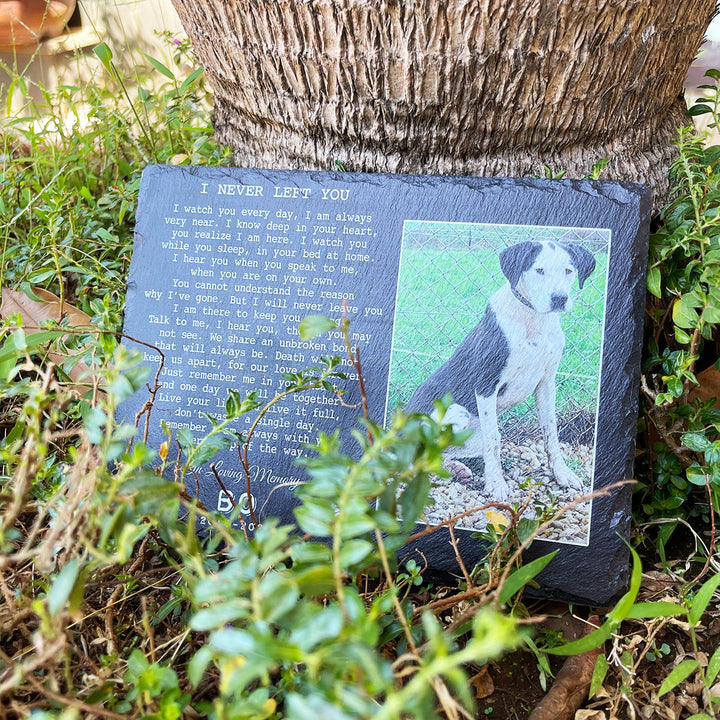 I Never Left You Poem- Personalized Dog Memorial Stone