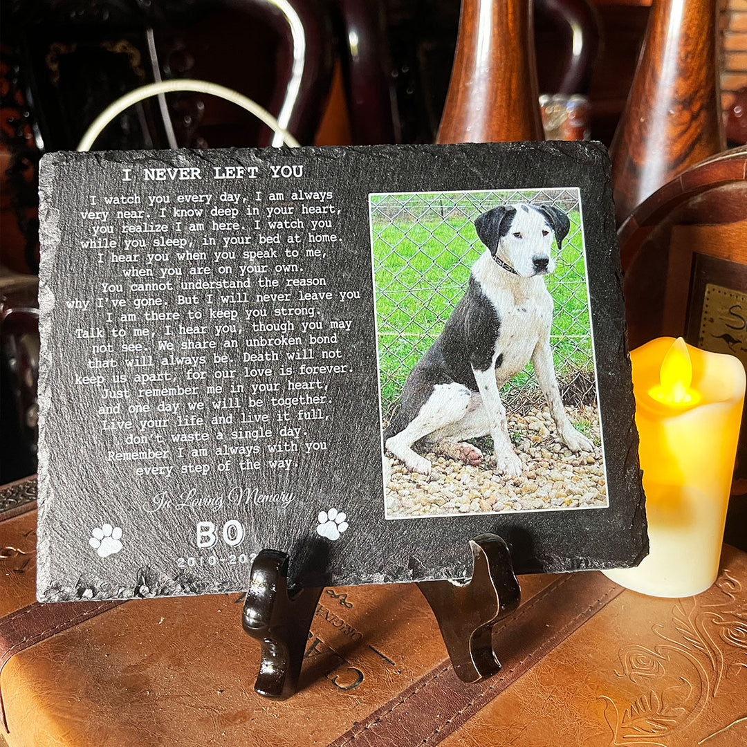 I Never Left You Poem- Personalized Dog Memorial Stone