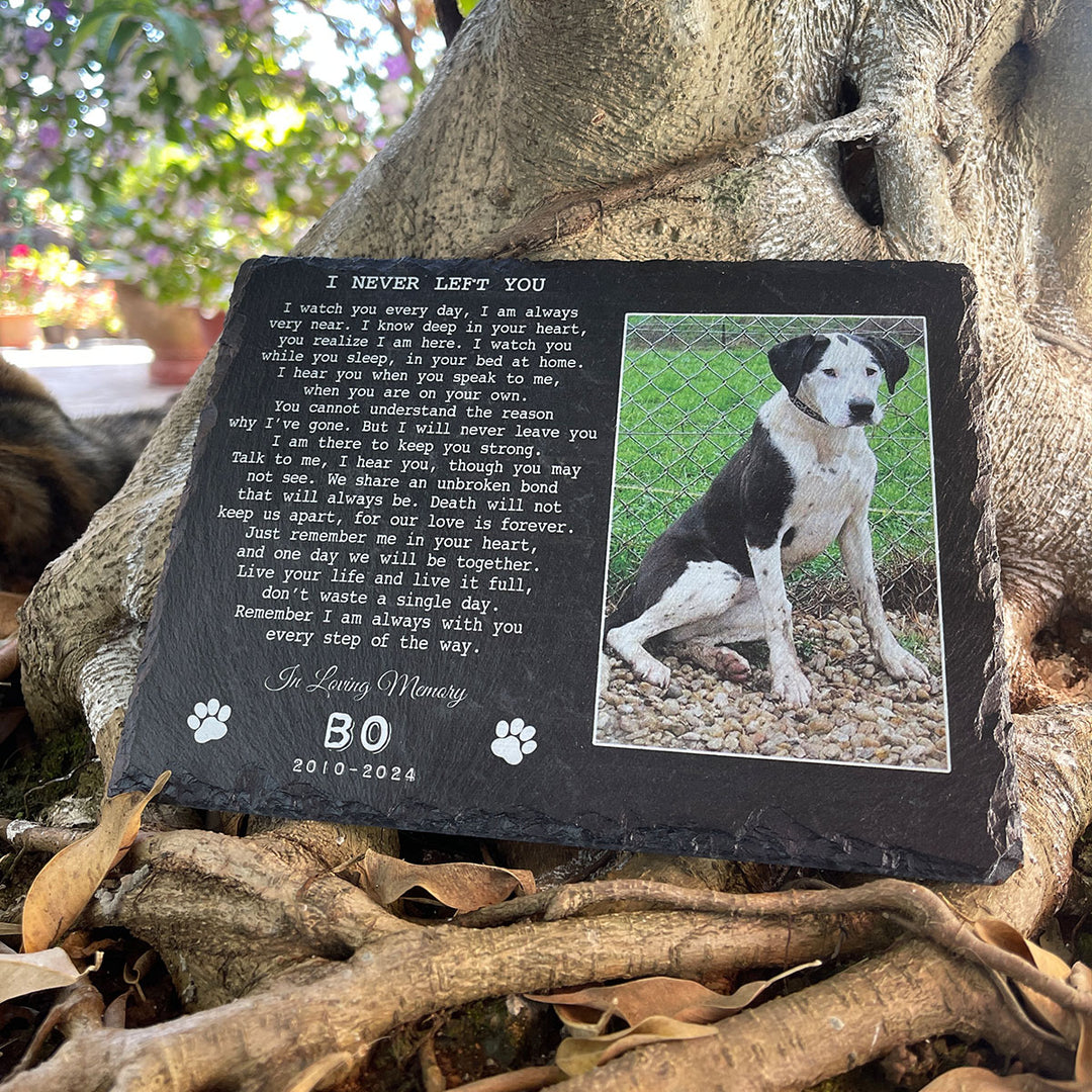 I Never Left You Poem- Personalized Dog Memorial Stone