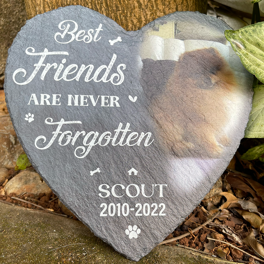 Best Friends Are Never Forgotten - Personalized Dog Memorial Stone