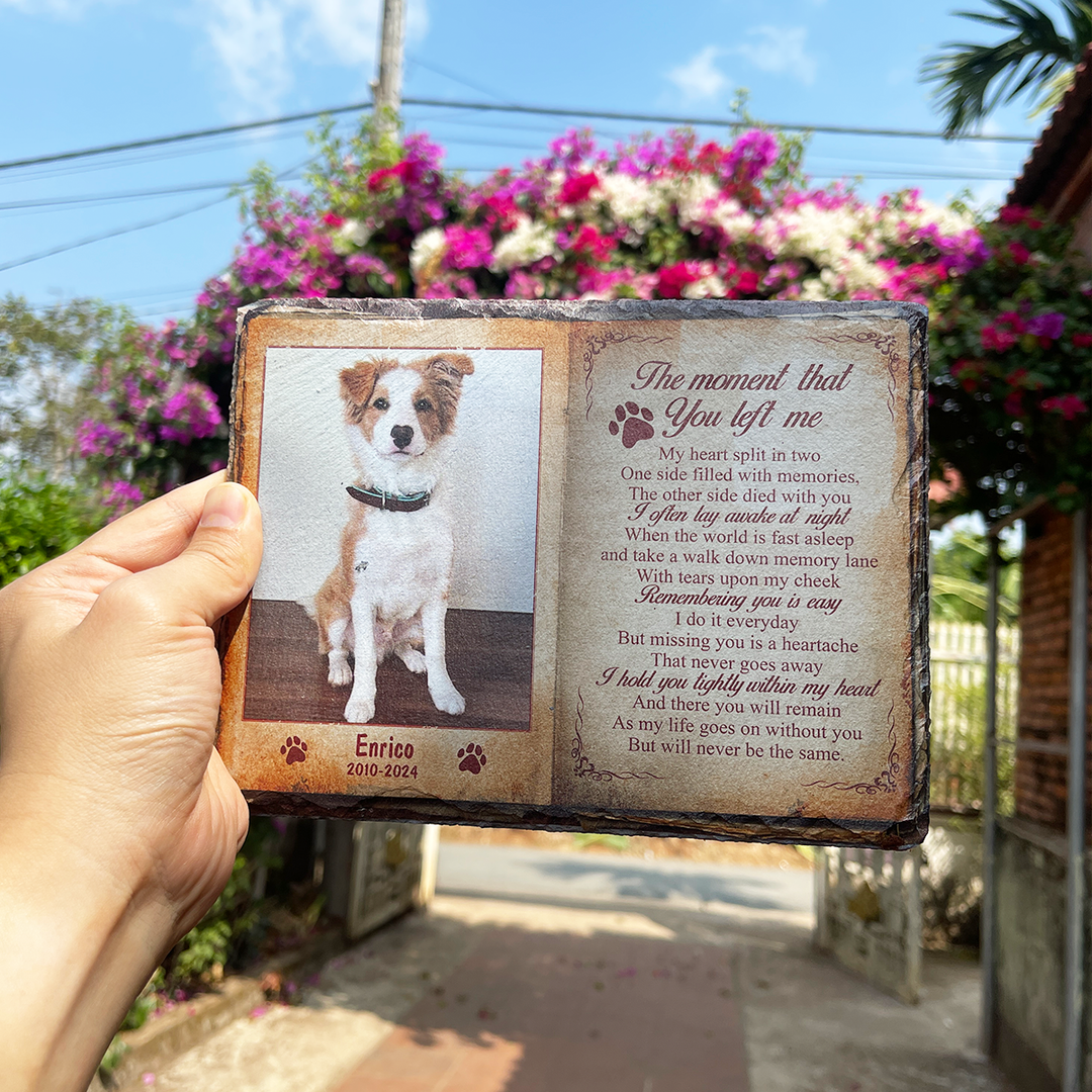 The Moment That You Left Me - Personalized Memorial Stone