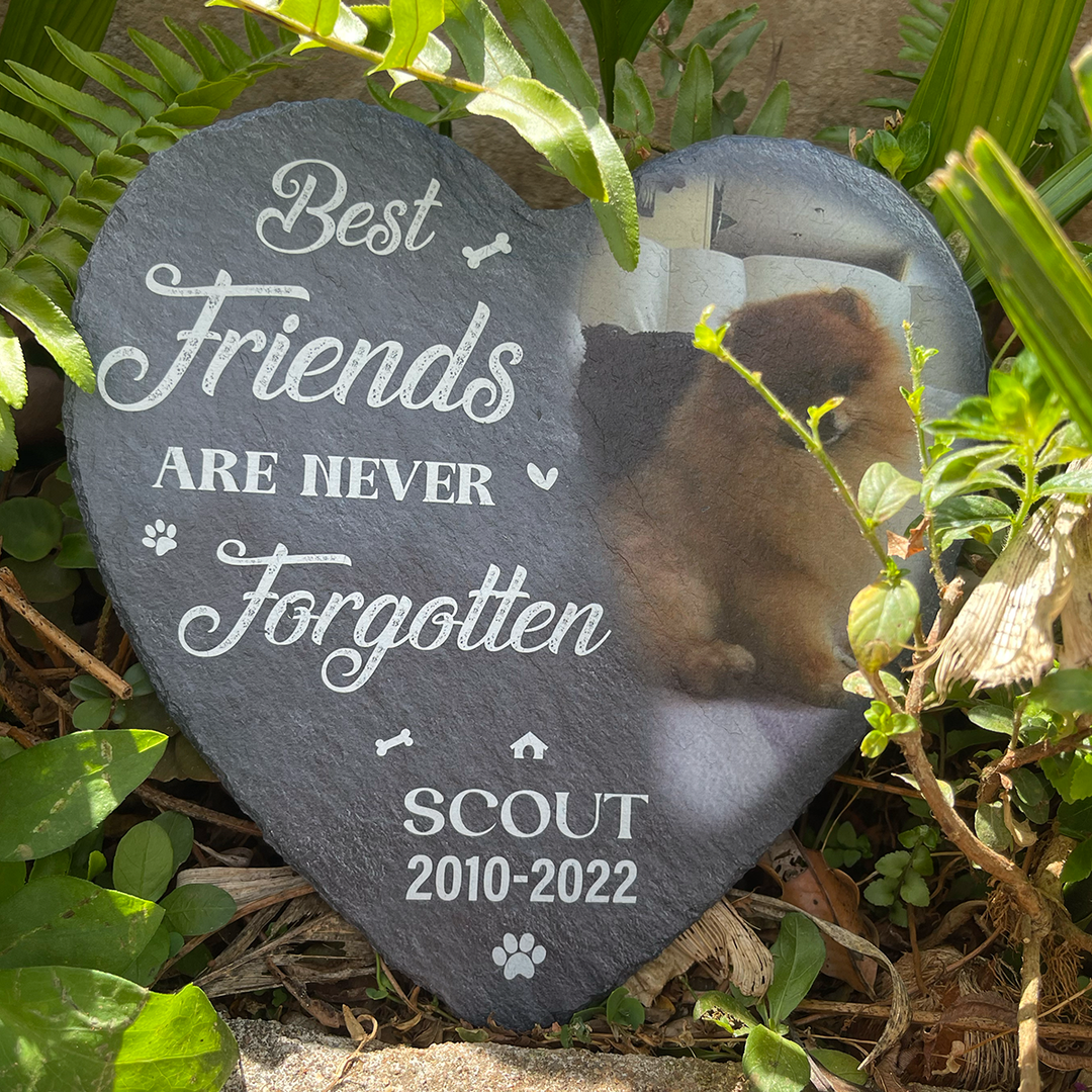 Best Friends Are Never Forgotten - Personalized Dog Memorial Stone