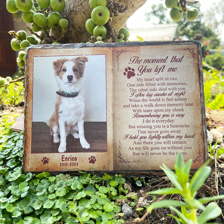 The Moment That You Left Me - Personalized Memorial Stone