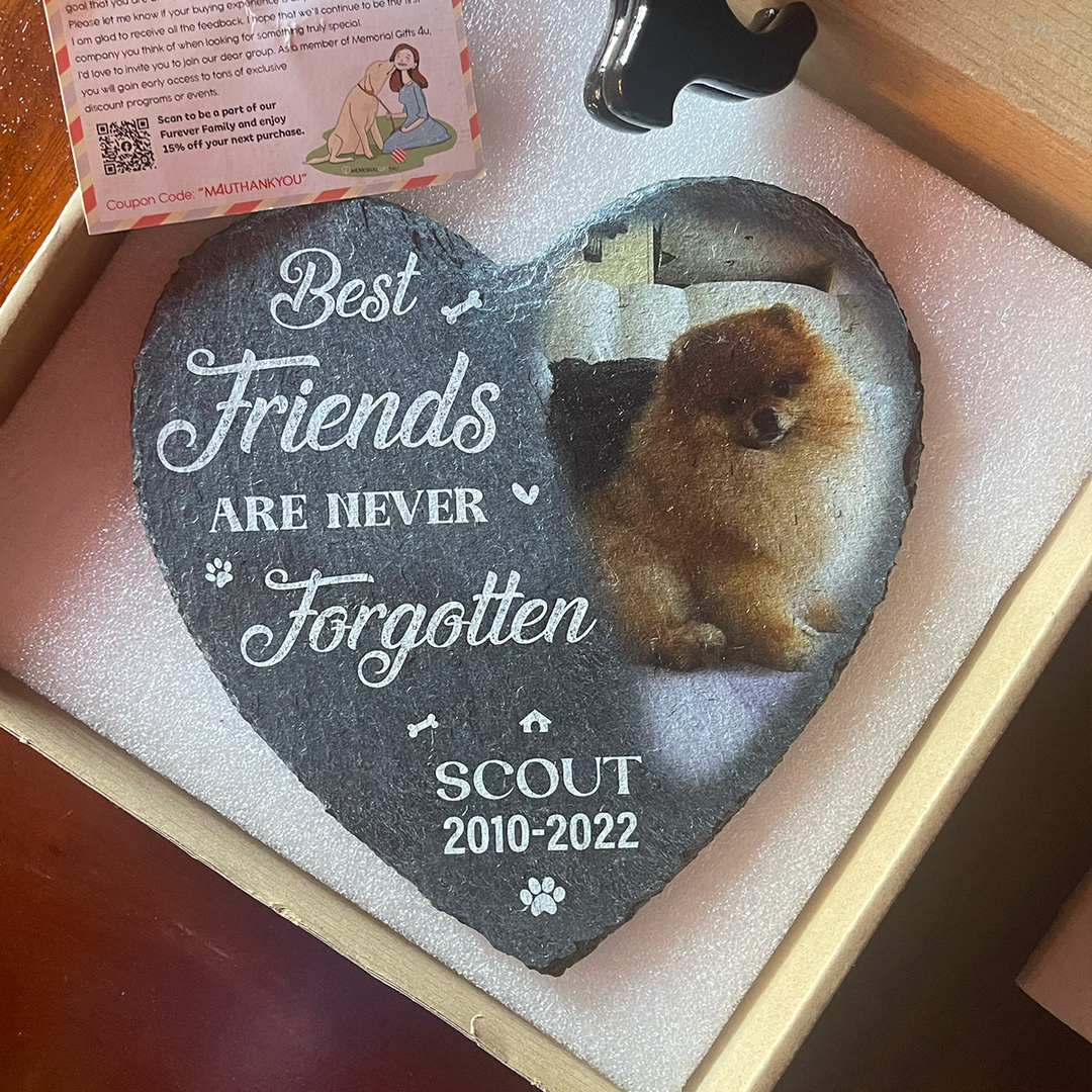 Best Friends Are Never Forgotten - Personalized Dog Memorial Stone