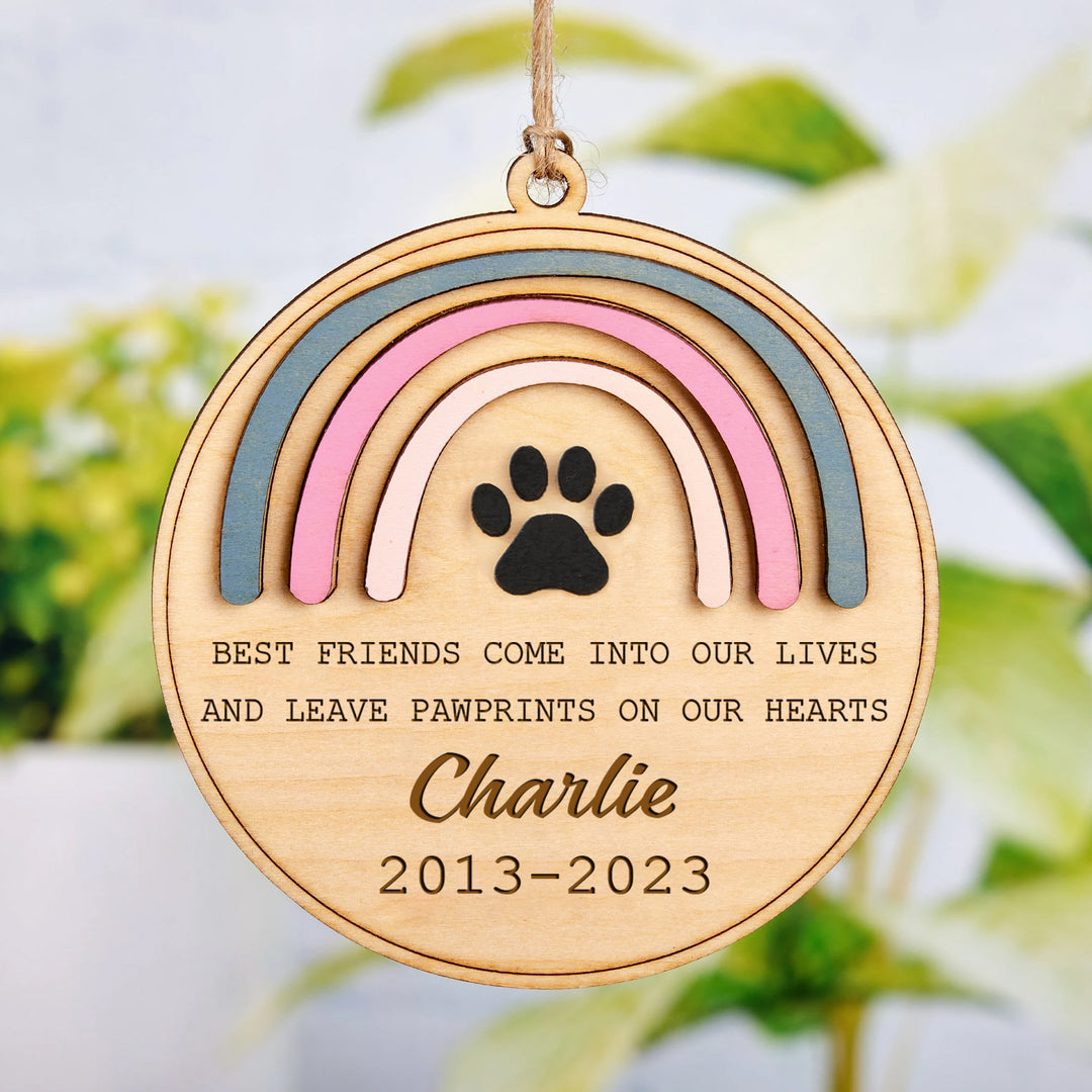 Best Friends Come Into Our Lives - Rainbow Bridge Dog Memorial Ornament