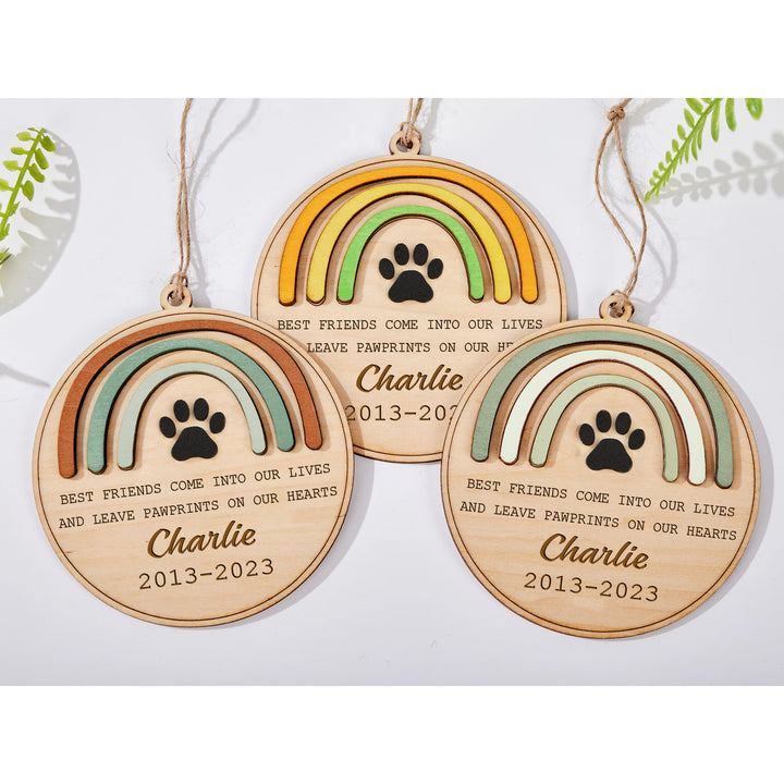 Best Friends Come Into Our Lives - Rainbow Bridge Dog Memorial Ornament