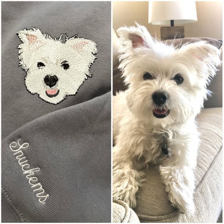 Dog Embroidered Sweatshirt - Dog Remembrance Gifts