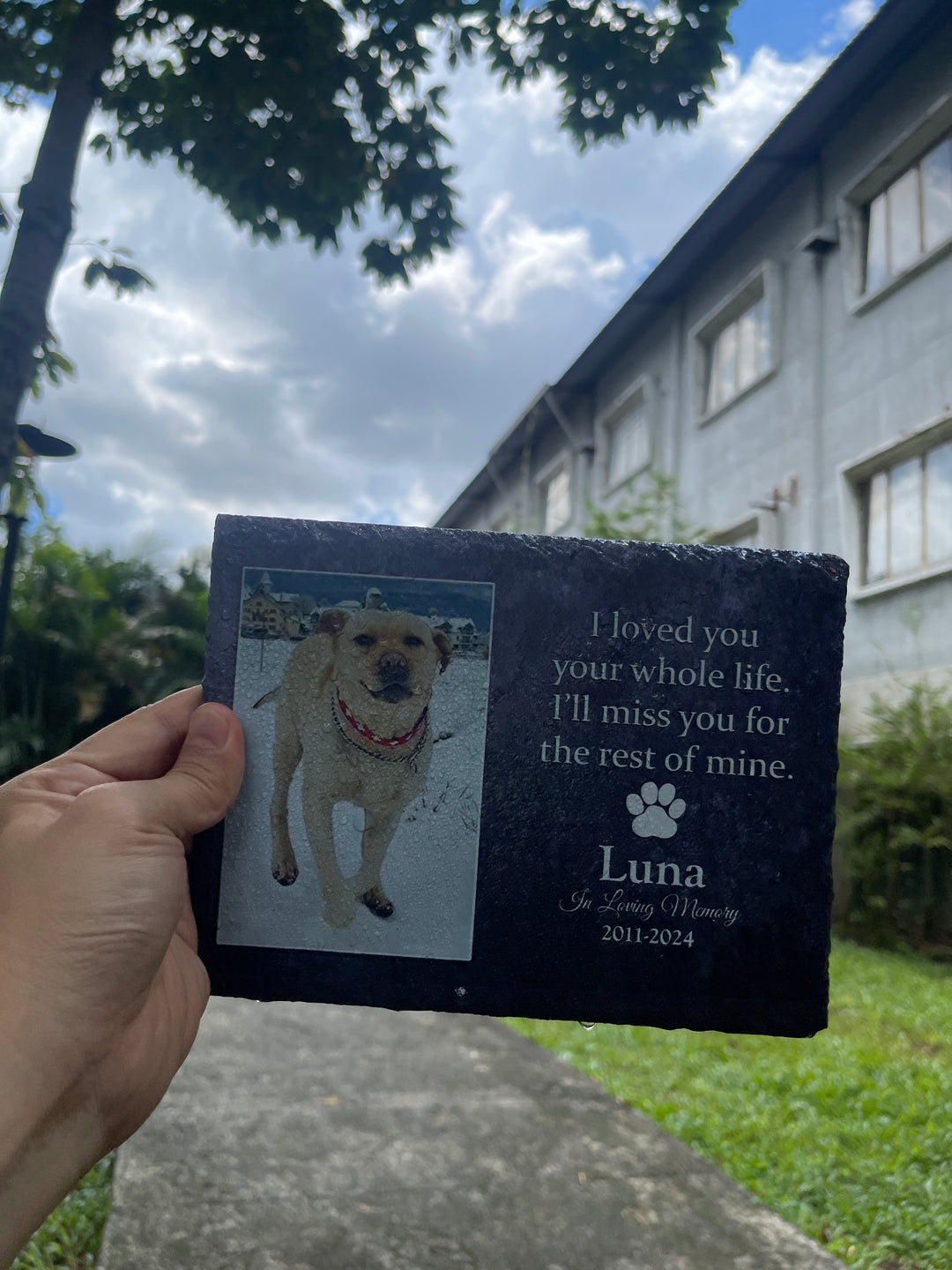 I Loved You Your Whole Life, I'll Miss You For The Rest of Mine - Personalized Dog Memorial Stone