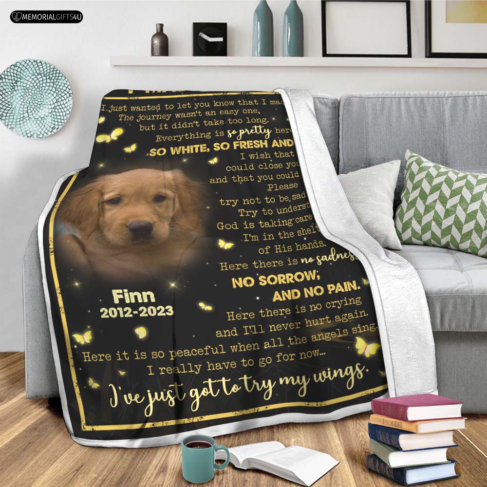 I Made It Home Poem Dog Memory Blanket - Dog Memorial Gifts