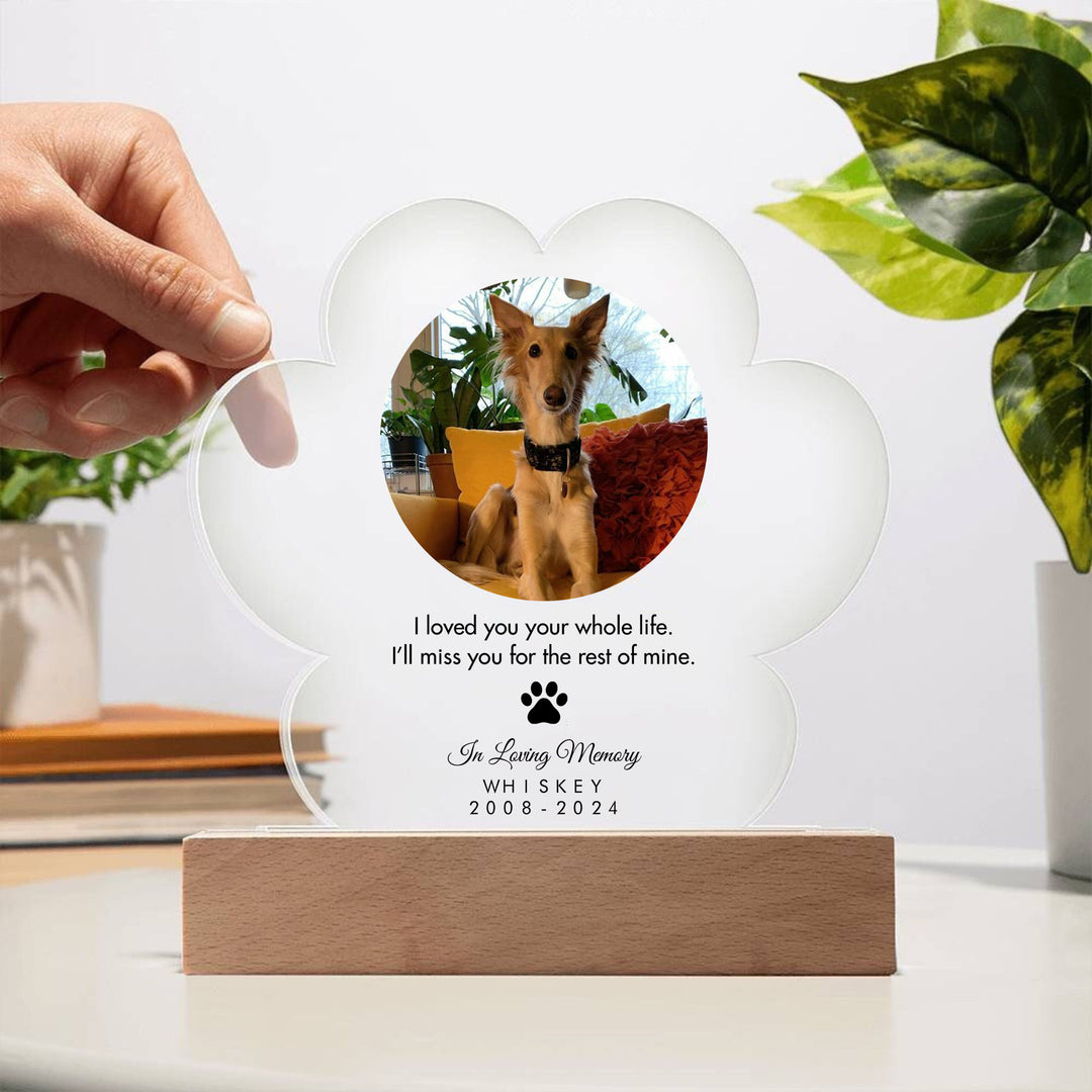 I Loved You Your Whole Life Personalized Acrylic Plaque - Dog Memorial Gifts