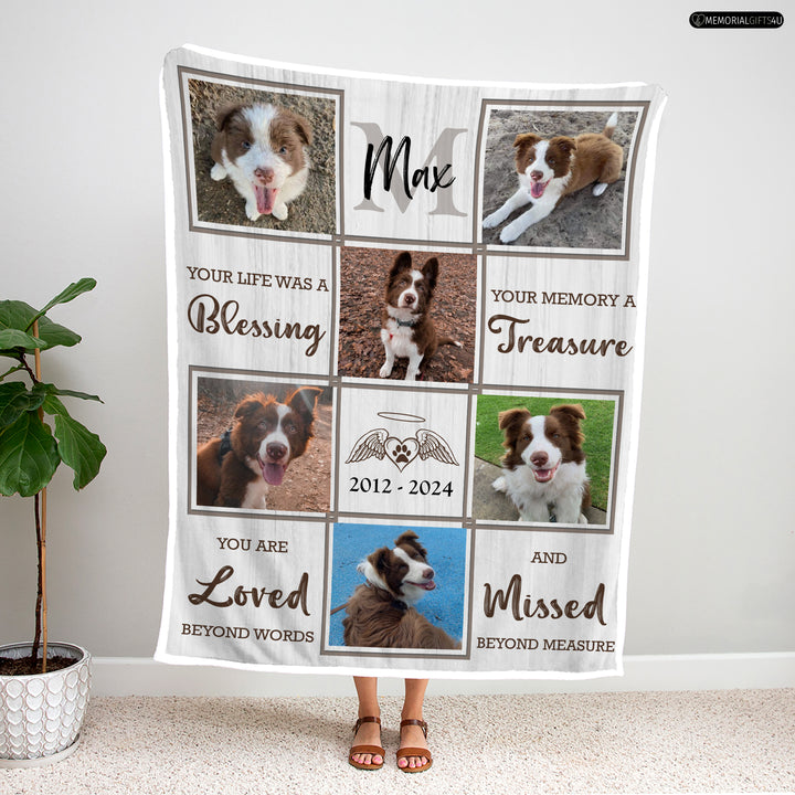 Your Life Was A Blessing - Dog Memory Blanket