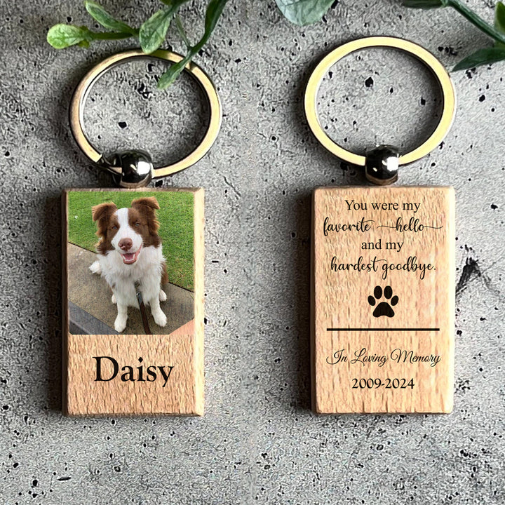 You Were My Favorite Hello And My Hardest Goodbye - Dog Memorial Keychain