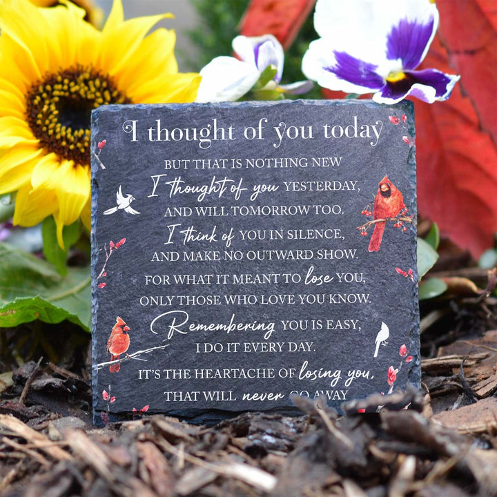 I Thought Of You Today - Personalized Memorial Square Stone