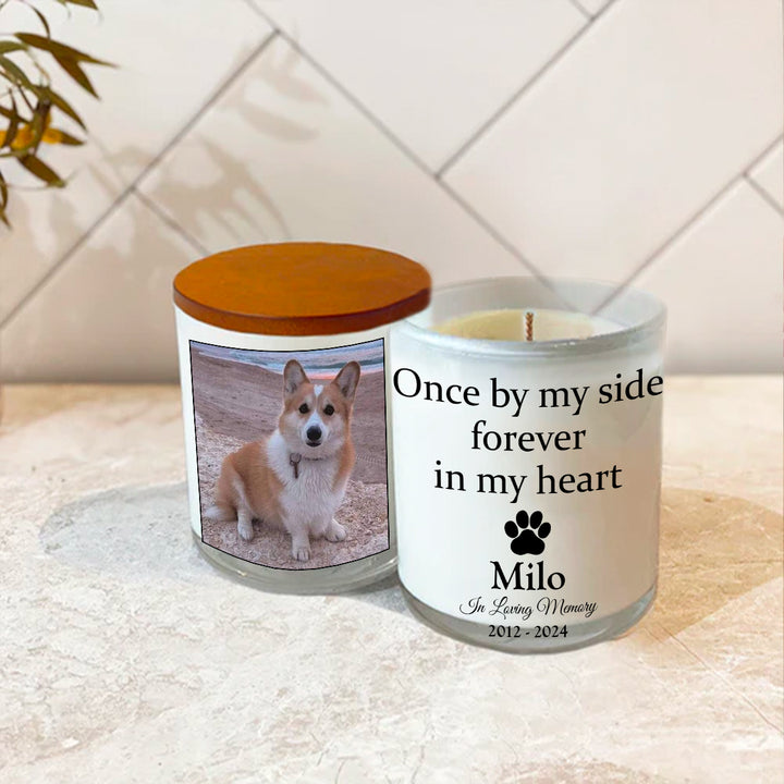 Once by My Side, Forever in My Heart - Dog Memory Candle