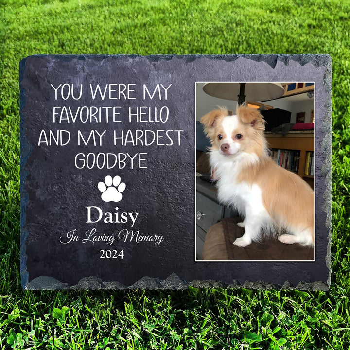 You Were My Favorite Hello And My Hardest Goodbye - Personalized Memorial Stone