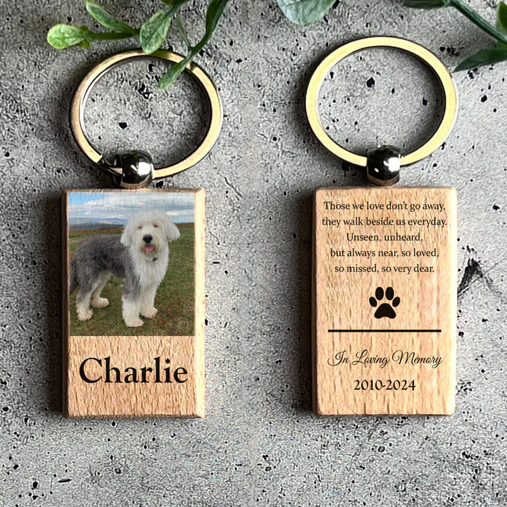 Those We Love Don't Go Away - Dog Memorial Keychain