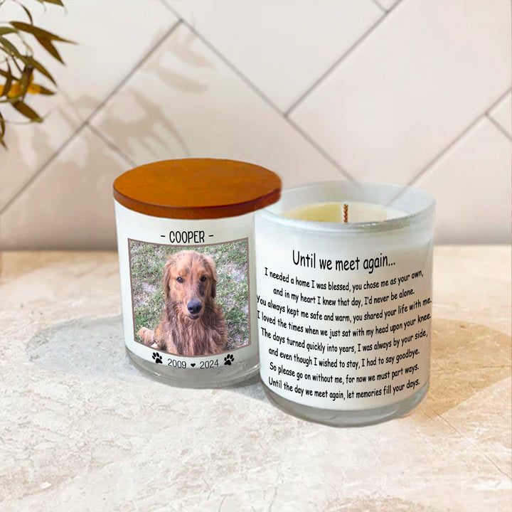 Until We Meet Again - Personalized Dog Memory Candle