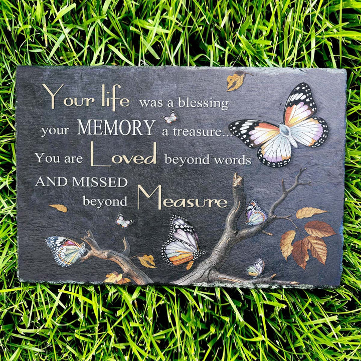 Your Life Was A Blessing - Personalized Memorial Stone