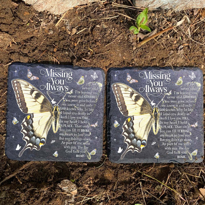 Missing You Always - Personalized Memorial Square Stone
