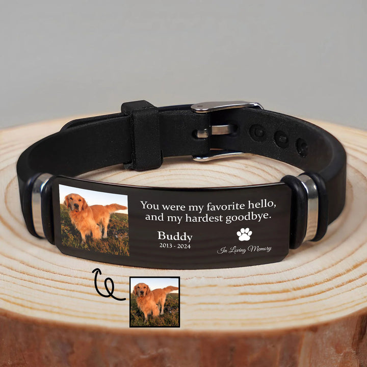 You Were My Favorite Hello And My Hardest Goodbye - Personalized Memorial Bracelet