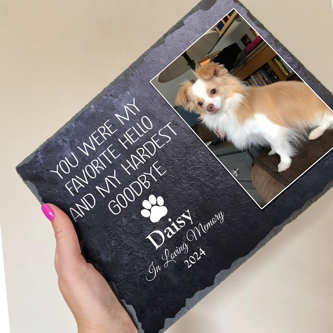 You Were My Favorite Hello And My Hardest Goodbye - Personalized Memorial Stone