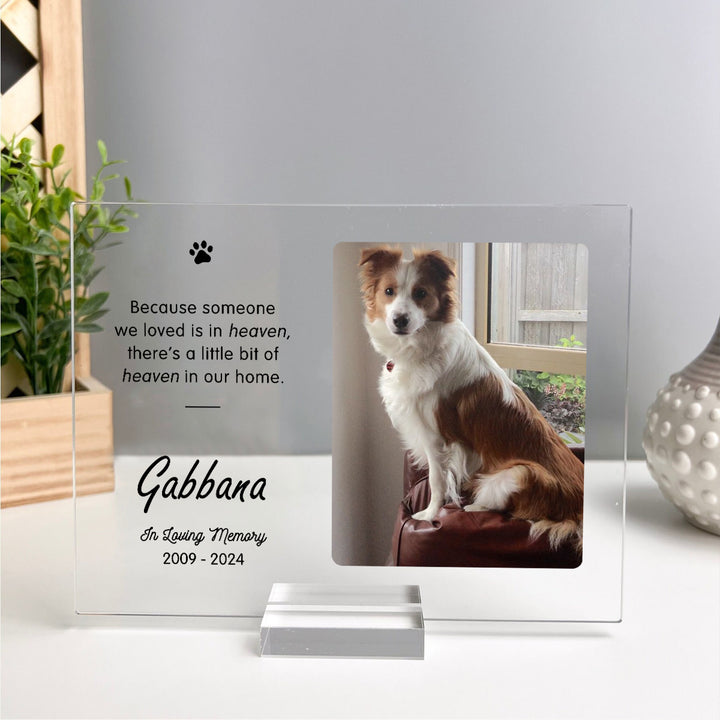Because Someone We Love is in Heaven Dog Memorial Gifts - Memorial Plaques