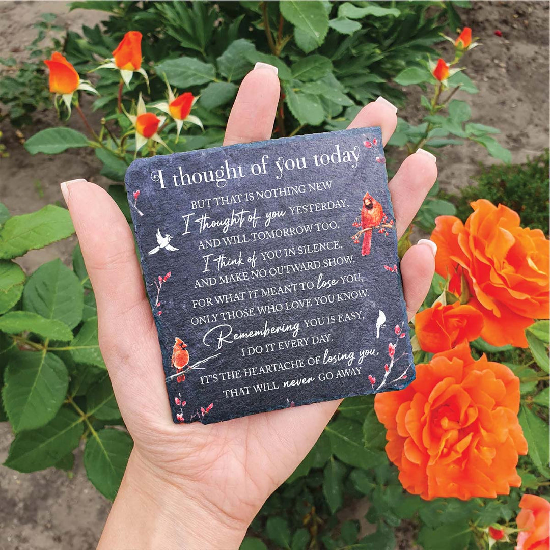 I Thought Of You Today - Personalized Memorial Square Stone