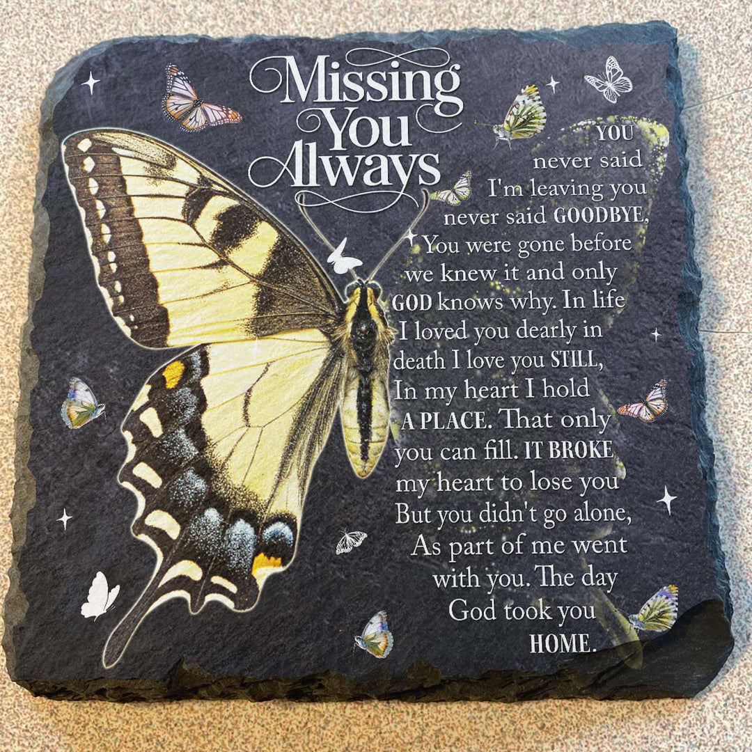 Missing You Always - Personalized Memorial Square Stone